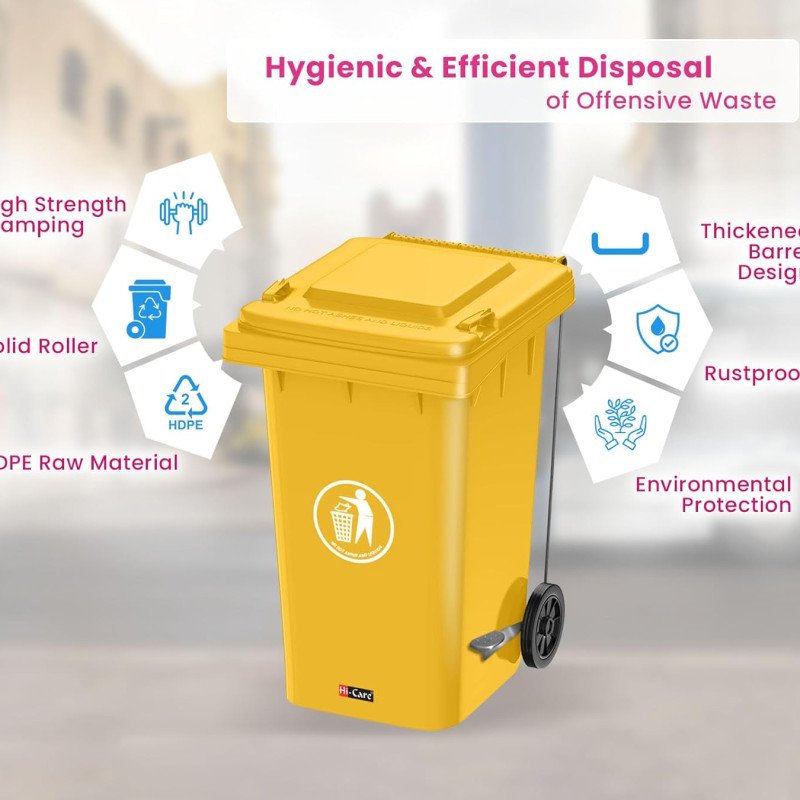 Spill Drum 30gl /120 Litre with wheel and pedal