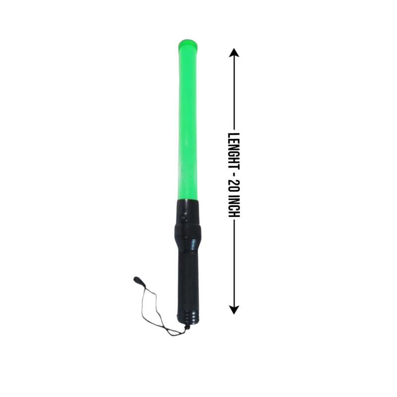 Reflective Traffic Baton (Green & Orange)