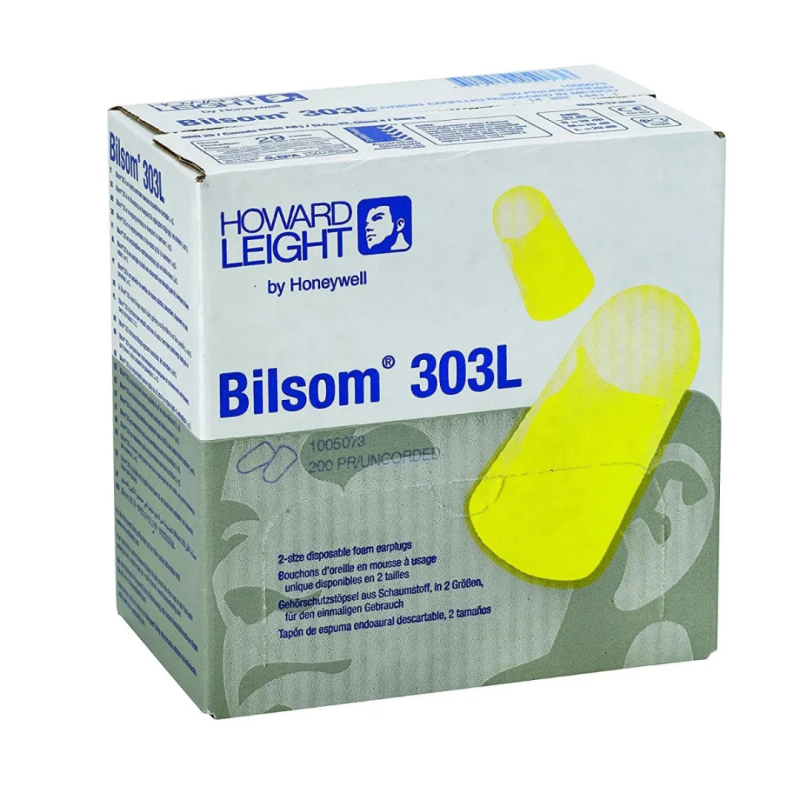 Honeywell Howard Leight Bilsom 303L Corded Earplugs (Pack of 200 Pair)